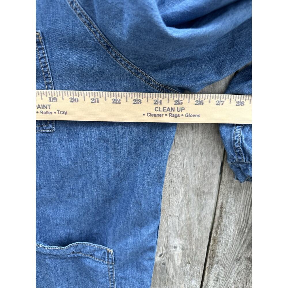 Women’s Torrid Denim Jean Jacket Vintage Look Medium Wash Chore Western SZ 0 EUC - Picture 5 of 8